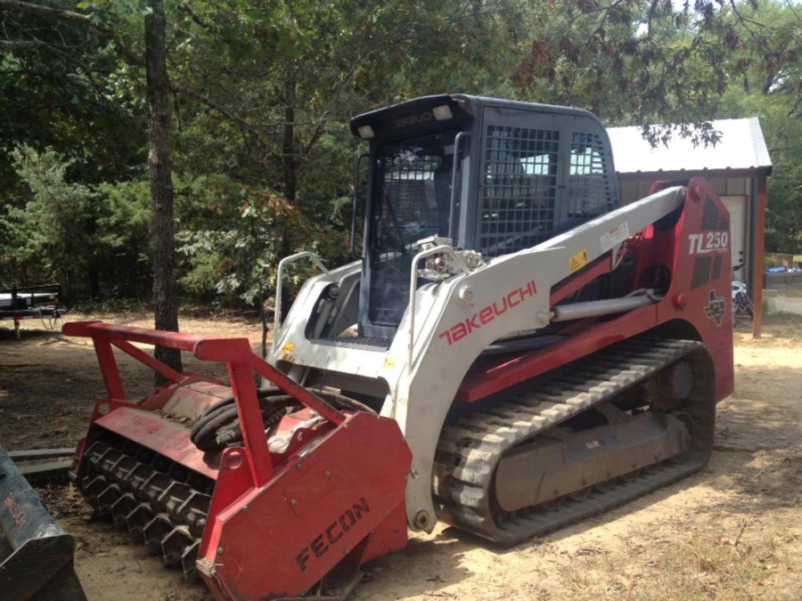 skid steer during land clearing